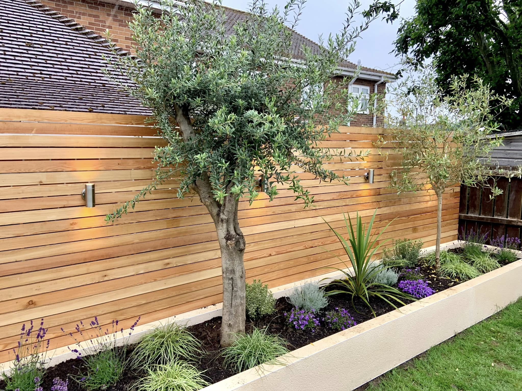 Custom-built outdoor planters and landscaping joinery