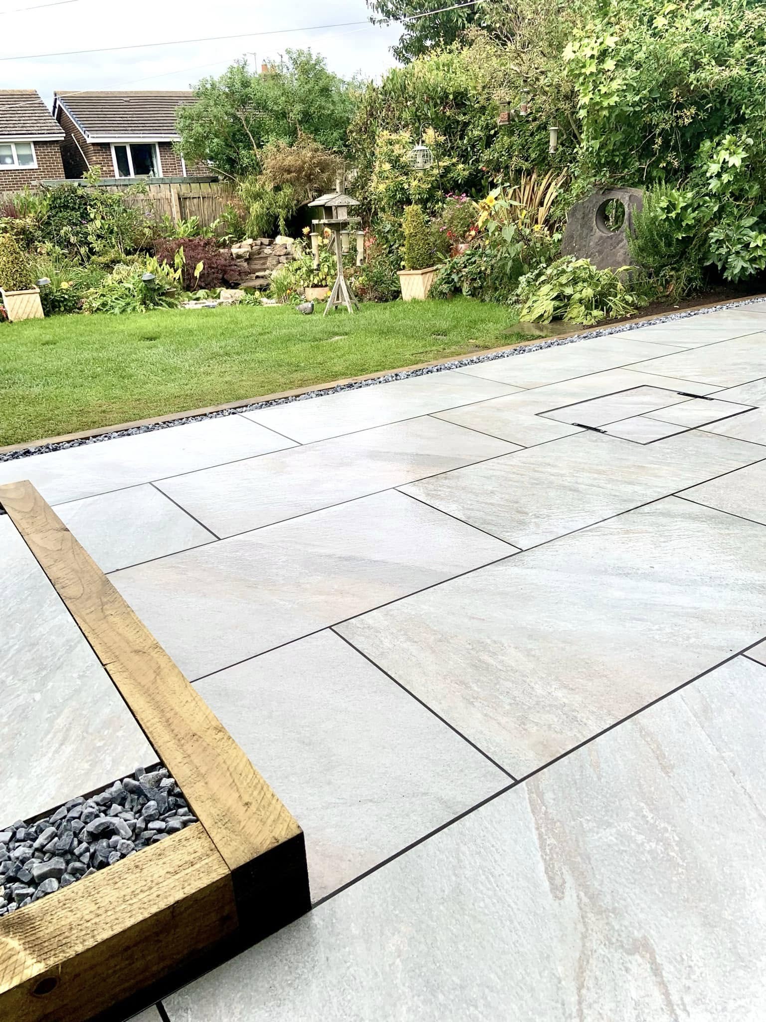 Porcelain tile flooring laid with precision finish